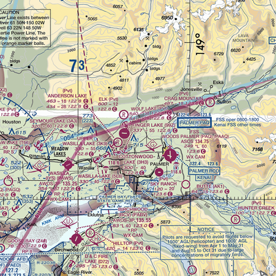 Stormy Hill Seaplane Base (9AK1) VFR Sectional  Gaming Mouse Pad