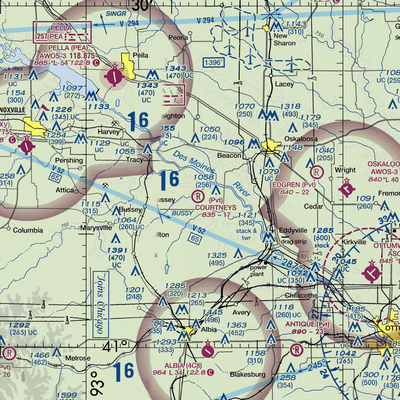 Courtney's Landing Airport (99IA) VFR Sectional  Gaming Mouse Pad