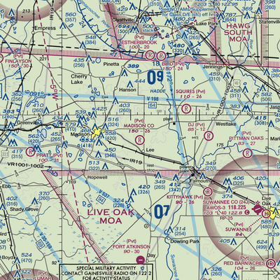 Madison County Airport (99FL) VFR Sectional  Gaming Mouse Pad