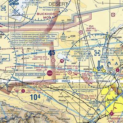 El Mirage Field Adelanto Airport (99CL) VFR Sectional  Gaming Mouse Pad