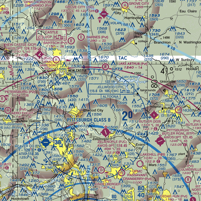 Pleasant Hill Airport (98PA) VFR Sectional  Gaming Mouse Pad