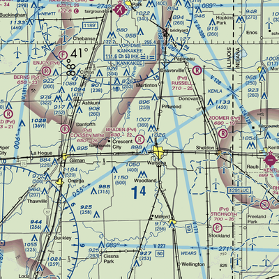 Braden Farms Airport (98LL) VFR Sectional  Gaming Mouse Pad