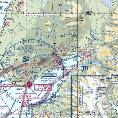 Eastland Airport (98AK) VFR Sectional  Gaming Mouse Pad