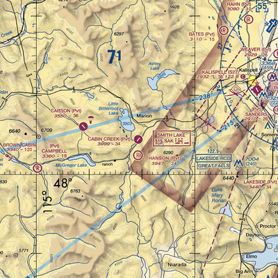 Cabin Creek Landing Airport (97MT) VFR Sectional  Gaming Mouse Pad