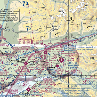 High Ridge Association Airport (97AK) VFR Sectional  Gaming Mouse Pad