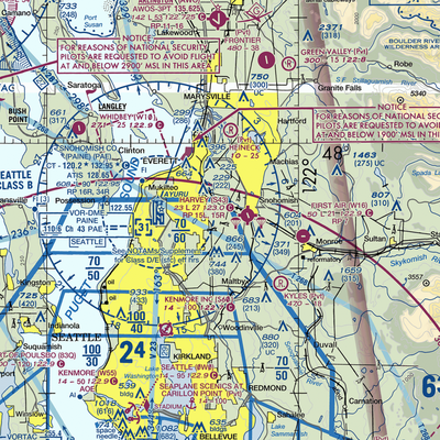 Jim & Julie's Airport (96WA) VFR Sectional  Gaming Mouse Pad