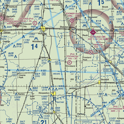 Wichman Airport (96LL) VFR Sectional  Gaming Mouse Pad