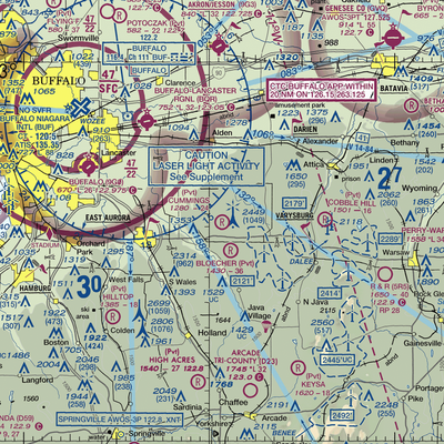 Cummings Airfield (95NY) VFR Sectional  Gaming Mouse Pad