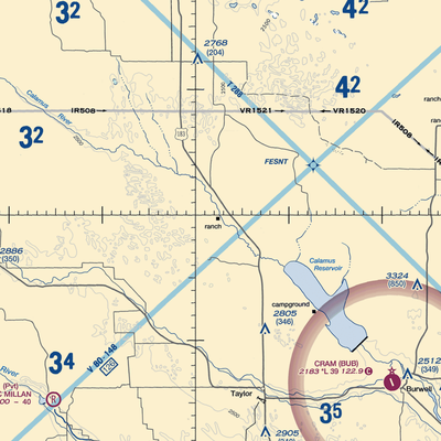 W Meeks Ranch Airport (95NE) VFR Sectional  Gaming Mouse Pad