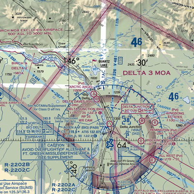 Delta Daves Airport (AA22) VFR Sectional  Gaming Mouse Pad