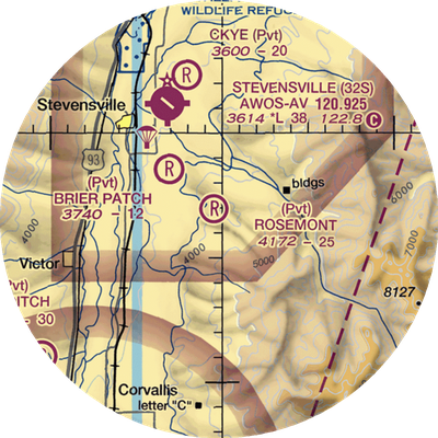 Rosemont Airport (98MT) VFR Sectional Mouse Pad