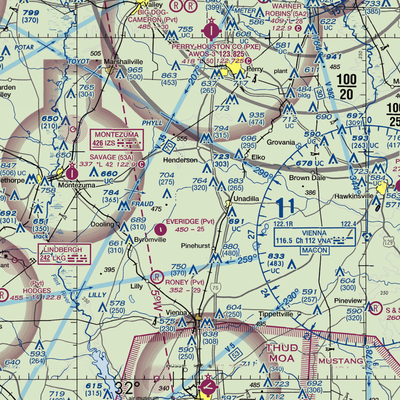 Snow Hill Airstrip (94GA) VFR Sectional  Gaming Mouse Pad