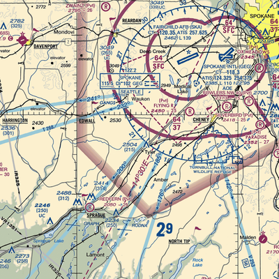 Harris Airport (93WA) VFR Sectional  Gaming Mouse Pad