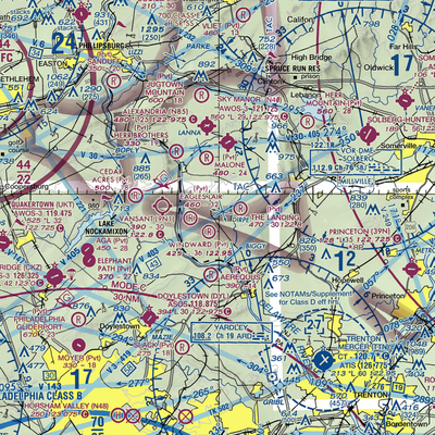 Fly-N-D Landing Strip (92NJ) VFR Sectional  Gaming Mouse Pad