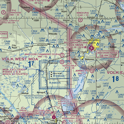 Gottschalk Field (91WI) VFR Sectional  Gaming Mouse Pad