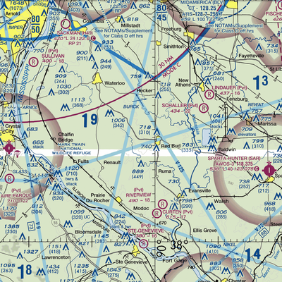 Duclos RLA Restricted Landing Area (91LS) VFR Sectional  Gaming Mouse Pad