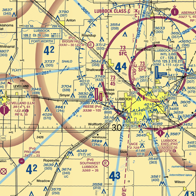 Reese Airpark (8XS8) VFR Sectional  Gaming Mouse Pad