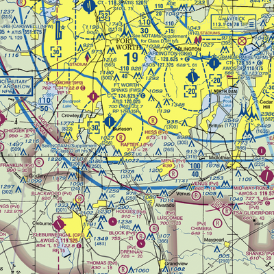 Retta Airport (8TS1) VFR Sectional  Gaming Mouse Pad