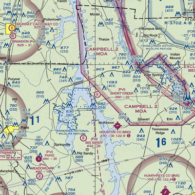 Short Creek Airport (8TN7) VFR Sectional  Gaming Mouse Pad