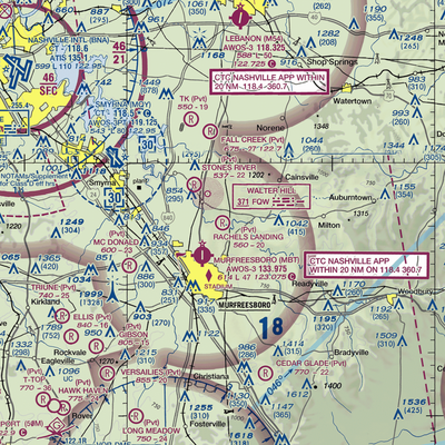 Rachel's Landing Airport (8TN6) VFR Sectional  Gaming Mouse Pad