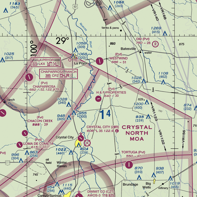 H & F Properties Airport (8TE4) VFR Sectional  Gaming Mouse Pad