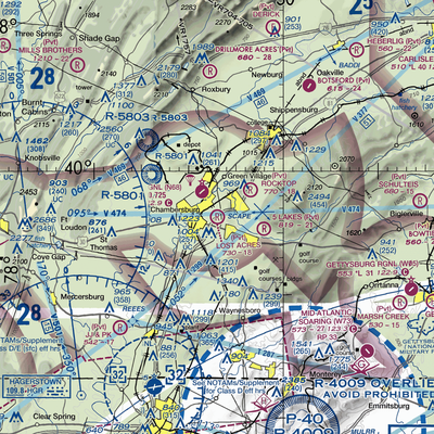 Lost Acres Airport (8PN0) VFR Sectional  Gaming Mouse Pad