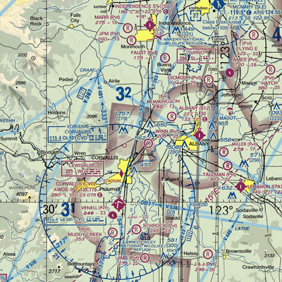 Gates Airport (8OR7) VFR Sectional  Gaming Mouse Pad