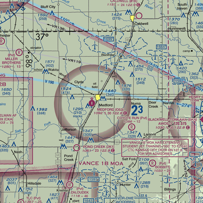 Cc & M Airport (8OK7) VFR Sectional  Gaming Mouse Pad