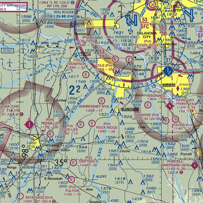 Warbonnet Airport (8OK1) VFR Sectional  Gaming Mouse Pad