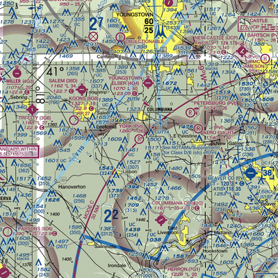 York Aerodrome (8OH4) VFR Sectional  Gaming Mouse Pad