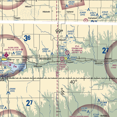 Smith Airport (8NE7) VFR Sectional  Gaming Mouse Pad