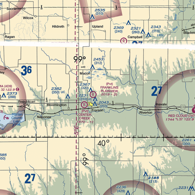 Franklin's Plainview Airport (8NE6) VFR Sectional  Gaming Mouse Pad