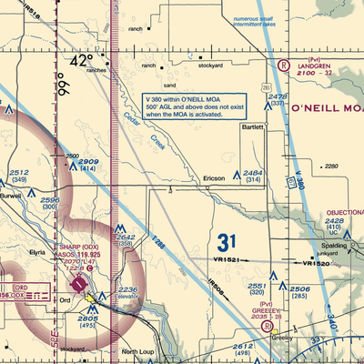 X1 Ranch Airport (8NE5) VFR Sectional  Gaming Mouse Pad