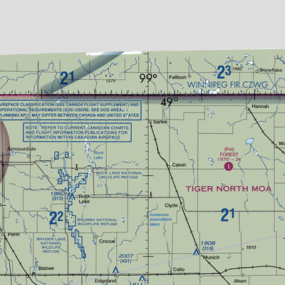 Amble-Tiger North Farms Airport (8ND0) VFR Sectional  Gaming Mouse Pad