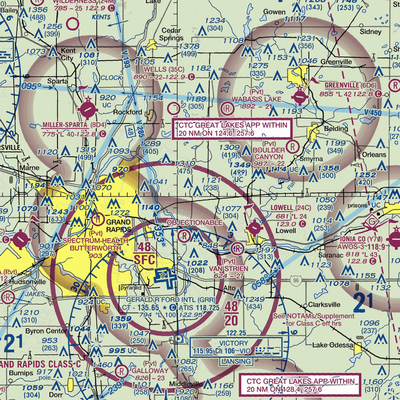 Cupp/Sjvs Landing Strip (8MI8) VFR Sectional  Gaming Mouse Pad