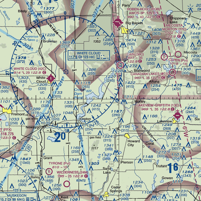 Howe Airport (8MI4) VFR Sectional  Gaming Mouse Pad