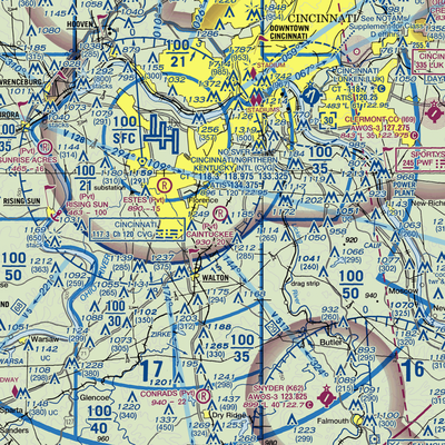 Caintuckee Airport (8KY6) VFR Sectional  Gaming Mouse Pad