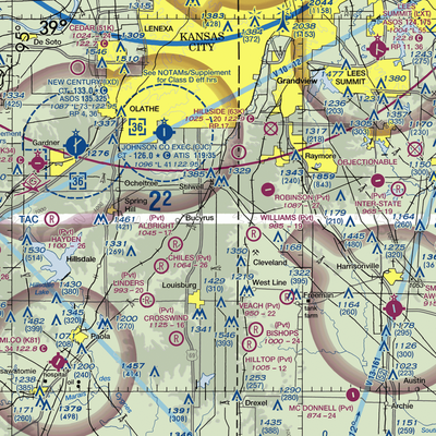 Pine Sod Ranch Airport (8KS7) VFR Sectional  Gaming Mouse Pad