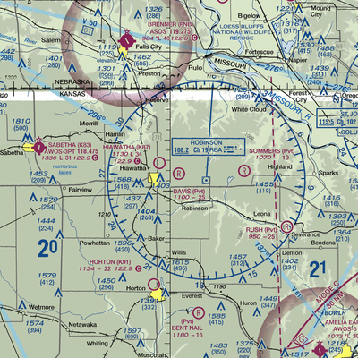 Davis Airfield (8KS3) VFR Sectional  Gaming Mouse Pad