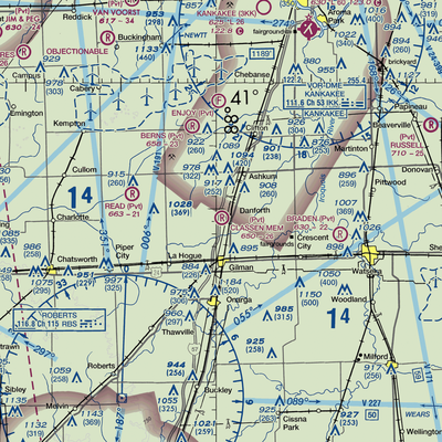 Raymond Classen Memorial Airport (8IS5) VFR Sectional  Gaming Mouse Pad