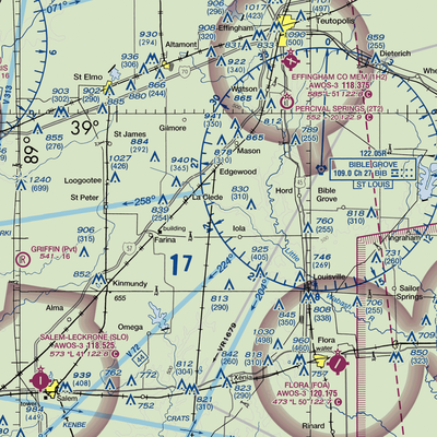 Robertson's Roost Airport (8IL6) VFR Sectional  Gaming Mouse Pad