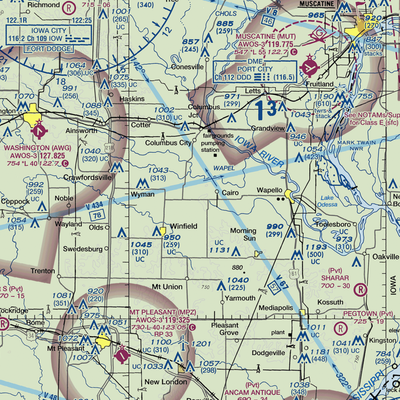 Port Paradise Farms Airport (8IA2) VFR Sectional  Gaming Mouse Pad