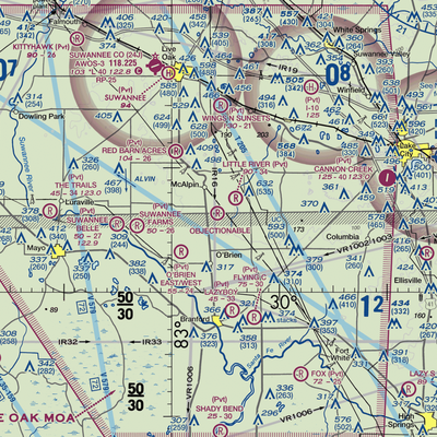 Buckner Airport (8FD1) VFR Sectional  Gaming Mouse Pad