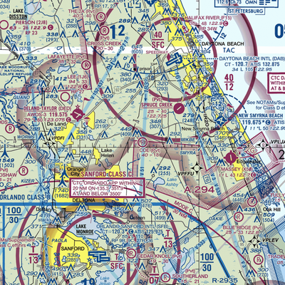 Samsula / Coe Field (8FA4) VFR Sectional  Gaming Mouse Pad