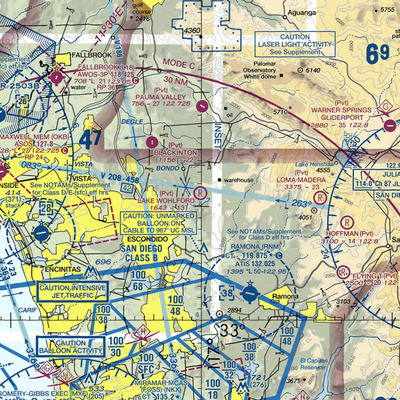 Lake Wohlford Resort Airport (8CL1) VFR Sectional  Gaming Mouse Pad