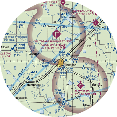 Hargrove Airport (8AR0) VFR Sectional Sticker (30 mile)