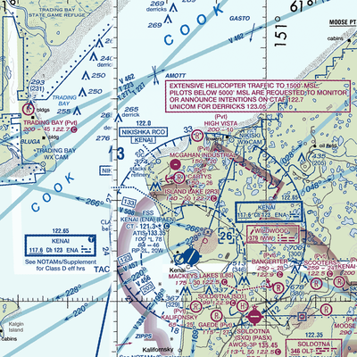 Carty's Airstrip (8AK2) VFR Sectional  Gaming Mouse Pad