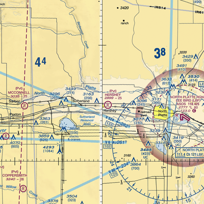 George Airport (89NE) VFR Sectional  Gaming Mouse Pad