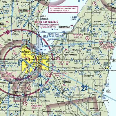 Nicolet Airport (88WI) VFR Sectional  Gaming Mouse Pad