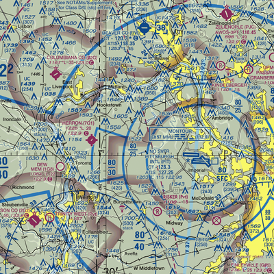 Mc Coy Airport (88PA) VFR Sectional  Gaming Mouse Pad